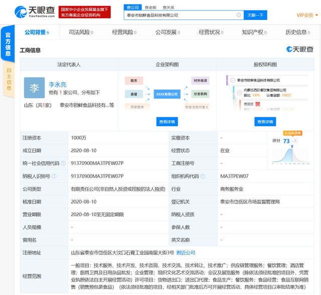 內(nèi)蒙古西貝餐飲集團(tuán)成立食品科技新公司，聚焦廚具衛(wèi)具領(lǐng)域